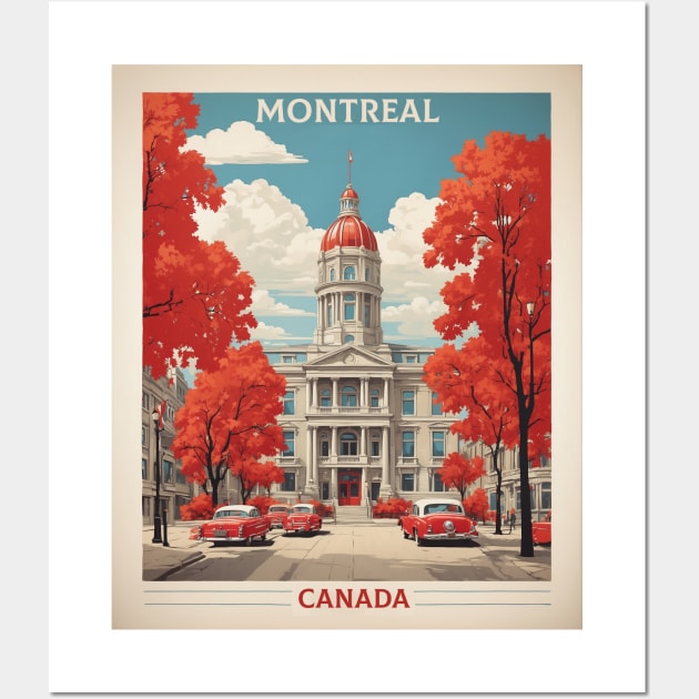 Montreal Canada Vintage Poster Tourism Wall Art by TravelersGems